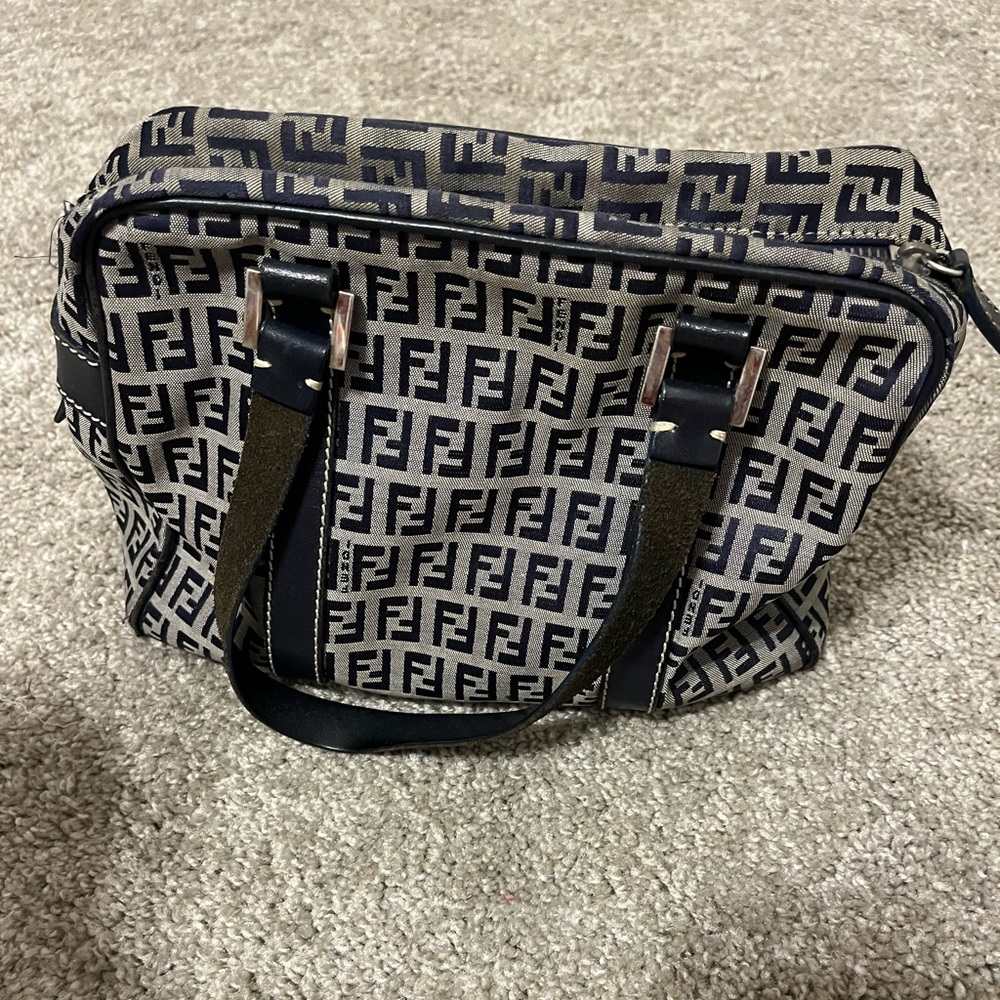 Fendi navy blue small purse, used. Great condition